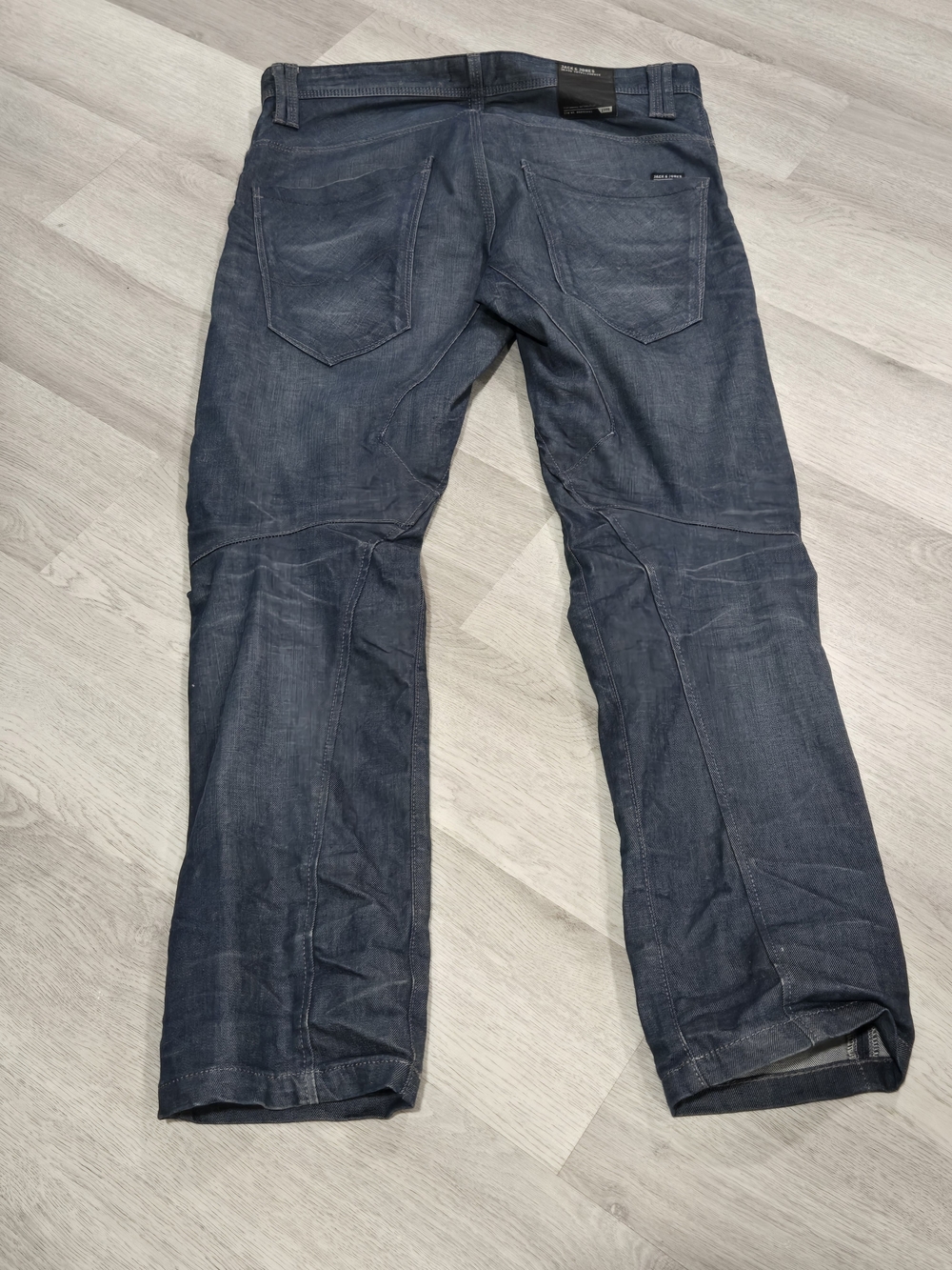 Jack and Jones Men's Straight Indigo Blue Utility Denim
